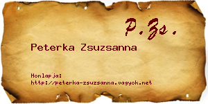 Peterka Zsuzsanna névjegykártya