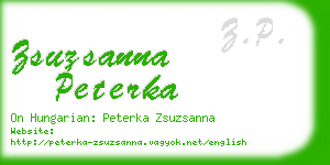 zsuzsanna peterka business card